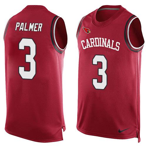 Nike Cardinals #3 Carson Palmer Red Team Color Men's Stitched NFL Limited Tank Top Jersey